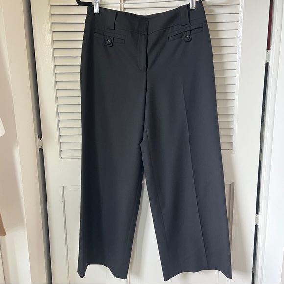 Ann Taylor Pants - Ann Taylor Black Margo Wide Leg Ankle Pant Size 8 (27" inseam)